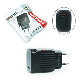  Сетевое зарядное устройство MRM XQ10 PD20W Black 