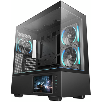  Корпус DeepCool CH690 LCD (r-ch690lcd-bknna0d-g), ATX, без БП, черный 