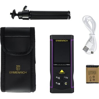  Рулетка лазерная Ermenrich Pro LR100 84652 с камерой 