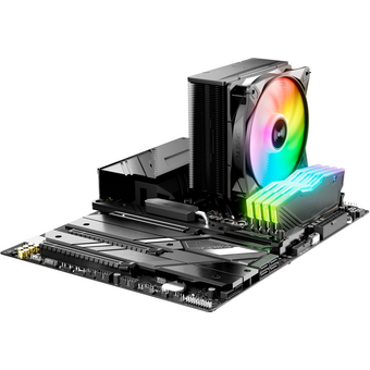 Кулер be quiet! Pure Rock 3 LX Black (BK040) (190W, 4-pin PWM, 154mm, Al/Cu, 4x6mm, ARGB, 1x120mm, 61.8CFM, 31.2dBA, 2000RPM) 