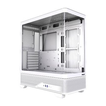  Корпус HSPD F560 (F560-TGWH), без БП, Mid Tower, White, TG, 0.6 SPCC, no fans ATX, mITX 165/410/180mm 2x2.5" 