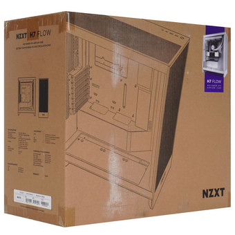  Корпус NZXT H7 Flow (CM-H72FW-01), без БП, Midi-Tower, TG, 3x120mm, 2xUSB-A 3.2 + 1xUSB-C E-ATX, ATX, mITX White 