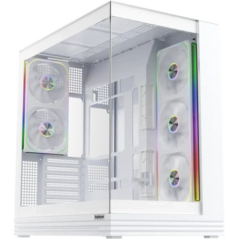  Корпус 1STPLAYER OV8 White (OV8-WH-2FP7R-3-W-1FP7-2-W-HUB3) / ATX BTF / 8x120mm ARGB fans hub 