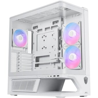  Корпус MSI MPG Vixta 300R PZ W, ATX, 2xUSB 3.2 Gen 1,1xUSB 3.2 Gen2x2 Type-C, 2x140mm ARGB Reverse Blade Fan, 1x120mm ARGB Fan, ARGB+PWM 