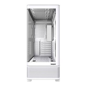  Корпус HSPD F560 (F560-TGWH), без БП, Mid Tower, White, TG, 0.6 SPCC, no fans ATX, mITX 165/410/180mm 2x2.5" 