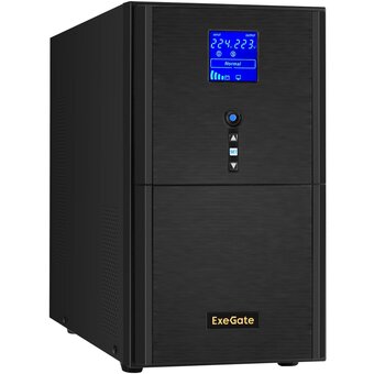  ИБП ExeGate SineTower SN-3000.LCD.AVR.3SH.1C13.RJ.USB (EX295984RUS) инвертор, синус, для котла 3000VA/2400W, чистая синусоида, LCD дисплей 