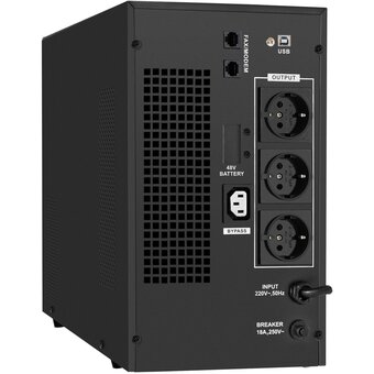  ИБП ExeGate SineTower SN-3000.LCD.AVR.3SH.1C13.RJ.USB (EX295984RUS) инвертор, синус, для котла 3000VA/2400W, чистая синусоида, LCD дисплей 