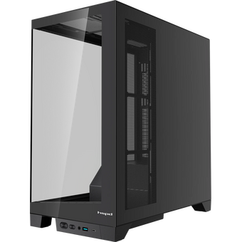  Корпус HSPD F550 (F550-TGBK), без БП, Mid Tower, Black, TG, 0.7 SPCC, no fans ATX, mITX 185/420/200mm 3x2.5" 
