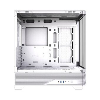  Корпус HSPD F560 (F560-TGWH), без БП, Mid Tower, White, TG, 0.6 SPCC, no fans ATX, mITX 165/410/180mm 2x2.5" 