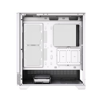  Корпус HSPD F560 (F560-TGWH), без БП, Mid Tower, White, TG, 0.6 SPCC, no fans ATX, mITX 165/410/180mm 2x2.5" 