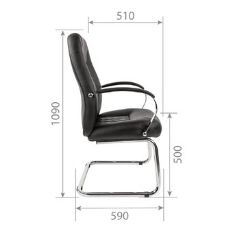 Кресло Chairman 950 V 7061552 экопремиум черный 