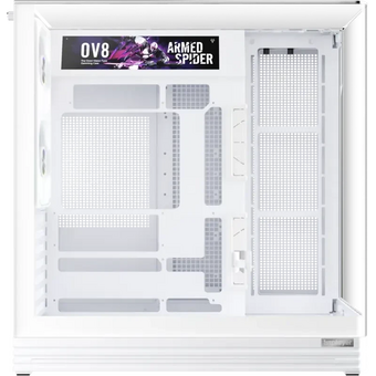  Корпус 1STPLAYER OV8S White (OV8S-WH-1FP7R-3-W-1FP7-2-W-HUB3) / ATX BTF / 9.16" LCD display / 5x120mm ARGB fans hub 