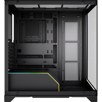  Корпус HSPD F550 (F550-TGBK), без БП, Mid Tower, Black, TG, 0.7 SPCC, no fans ATX, mITX 185/420/200mm 3x2.5" 