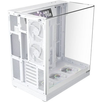  Корпус 1STPLAYER OV8S White (OV8S-WH-1FP7R-3-W-1FP7-2-W-HUB3) / ATX BTF / 9.16" LCD display / 5x120mm ARGB fans hub 