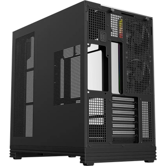 Корпус 1STPLAYER OV8S Black (OV8S-BK-1FP7R-3-1FP7-2-HUB3) / ATX BTF / 9.16" LCD display / 5x120mm ARGB fans hub 