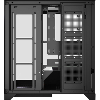  Корпус HSPD F550 (F550-TGBK), без БП, Mid Tower, Black, TG, 0.7 SPCC, no fans ATX, mITX 185/420/200mm 3x2.5" 