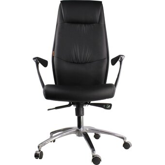  Кресло Chairman Vista 7023911 черное экокожа премиум, хром крестовина, до 120кг 
