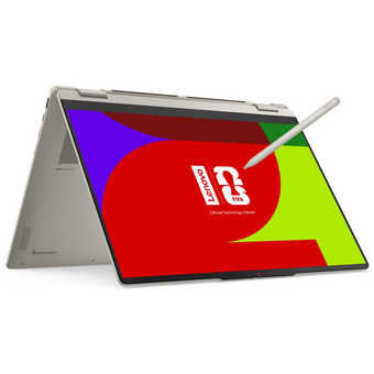  Ноутбук Lenovo Yoga 7 16AGP11 (83TF003NRK-Win11H) Ryzen AI 5 435 16Gb SSD512Gb AMD Radeon 840M 16" OLED Touch WUXGA (1920x1200) beige WiFi BT Cam 