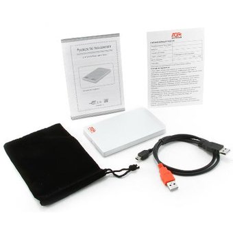  Корпус для HDD/SSD AgeStar SUB2O1 Silver 2.5" Sata3 USB2.0 алюминиевый 