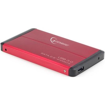  Корпус для HDD/SSD 2.5" Sata3 USB3.0 Gembird EE2-U3S-2-R, Red, алюминиевый 