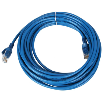  Патч-корд Atcom АТ9168 UTP5e, 15 м, литой, многожильный, медь CU, 24AWG, PVC, синий 