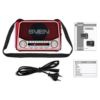  Радиоприемник SVEN SRP-525, красный 