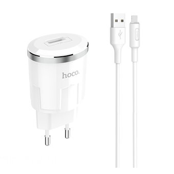  СЗУ HOCO C37A Thunder power single port + lightning, white 
