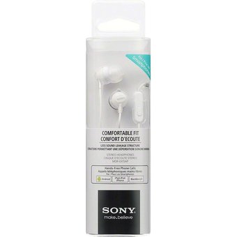  Наушники Наушники Sony MDR-EX15APW белый 