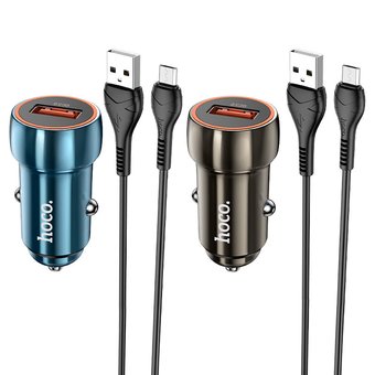  АЗУ HOCO Z46 Blue shield single port QC3.0 + Micro, sapphire blue 