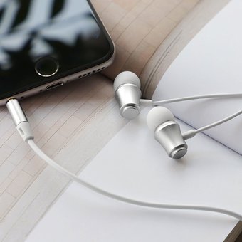  Наушники Borofone BM29 Gratified Universal earphones with mic, silver 
