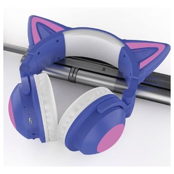  Наушники QUMO Party Cat mini ВТ 0050 синий/фолетовый (34913) 