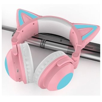  Наушники QUMO Party Cat mini ВТ 0051 розовый/синий (34914) 
