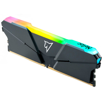  ОЗУ Netac Shadow NTSRD4P32DP-32E DDR4 DIMM 32Gb (16Gbx2) PC25600, 3200Mhz, RGB, CL16 Grey, 1.35V, с радиатором 
