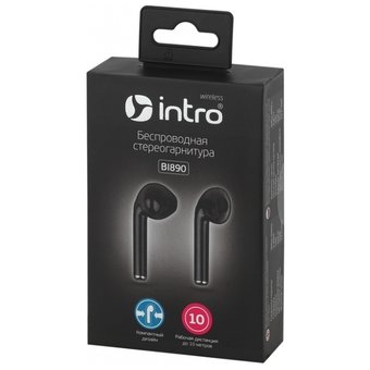  Наушники bluetooth Intro BI890 черные 