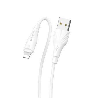  Дата-кабель BOROFONE BX18 Optimal lightning 3м (белый) 