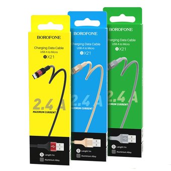  Дата-кабель BOROFONE BX21 Outstanding micro 1м (золотой) 