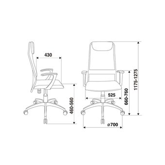  Кресло руководителя Бюрократ KB-8N/Black черный TW-01 TW-11 сетка 