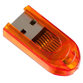  Картридер Perfeo PF-VI-R015 microSD USB2.0 Orange 
