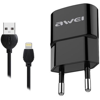  СЗУ Awei C-832 USB +Lightning 2.1A Black 