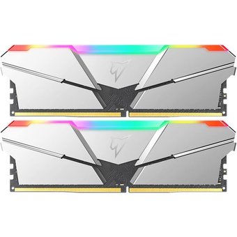  ОЗУ Netac Shadow RGB NTSRD4P32DP-16S DDR4 16GB (2x8GB) 3200MHz CL14 1.35V / Silver / with radiator 