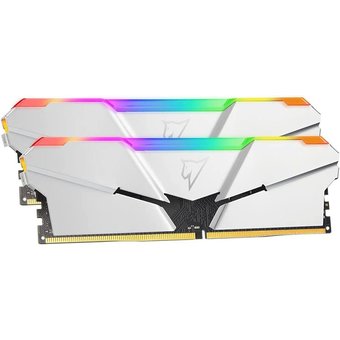  ОЗУ Netac Shadow RGB NTSRD4P32DP-16S DDR4 16GB (2x8GB) 3200MHz CL14 1.35V / Silver / with radiator 