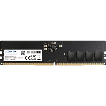  ОЗУ ADATA AD5U480016G-S 16GB DDR5 4800 UDIMM, CL40, 1.1V 