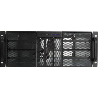  Корпус Procase RE411-D11H0-E-55 Корпус 4U server case,11x5.25+0HDD,черный,без блока питания,глубина 550мм,MB EATX 12"x13" 