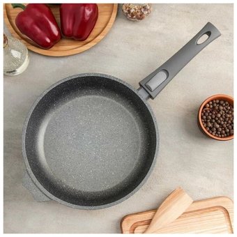  Сковорода МЕЧТА 024802 Гранит black 24см со съемной ручкой 