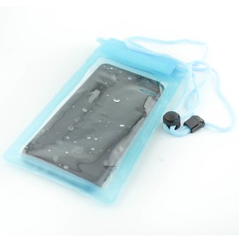  Чехол водонепроницаемый универсальный Waterproof синий box 