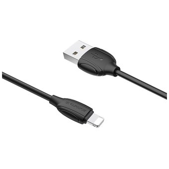  Дата-кабель BOROFONE BX83 Famous silicone charging lightning 1м (чёрный) 