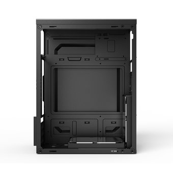  Корпус CBR PCC-MATX-MX08-WPSU mATX Minitower MX08, без БП, 2*USB 2.0, HD Audio+Mic, Black 