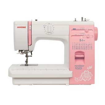  Швейная машина Janome HomeDecor 1023 белый/розовый 