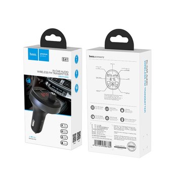  Автомобильное ЗУ Bluetooth FM трансмиттер Hoco E41, black 