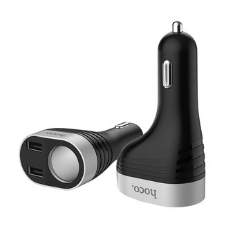  АЗУ HOCO Z29 Regal digital display cigarette lighter,black 